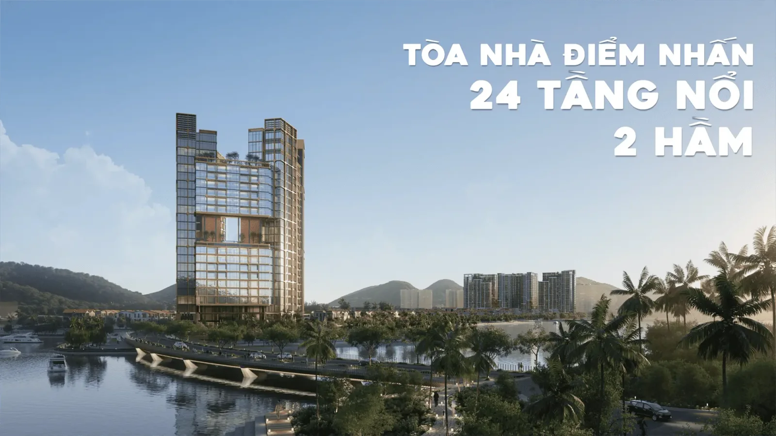 Tòa căn hộ chung cư điểm nhấn CC04 cao 24 tầng nổi, 2 tầng hầm