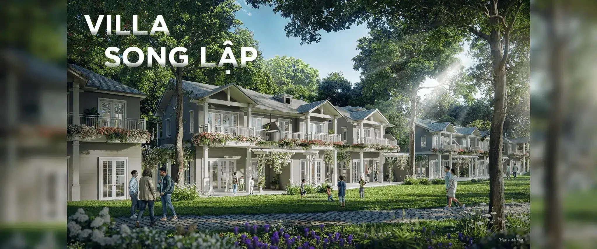 Phối cảnh dinh thự Biệt Thự Song Lập vườn sinh thái tại Eco Retreat - Cố vấn Bùi Nguyệt Minh