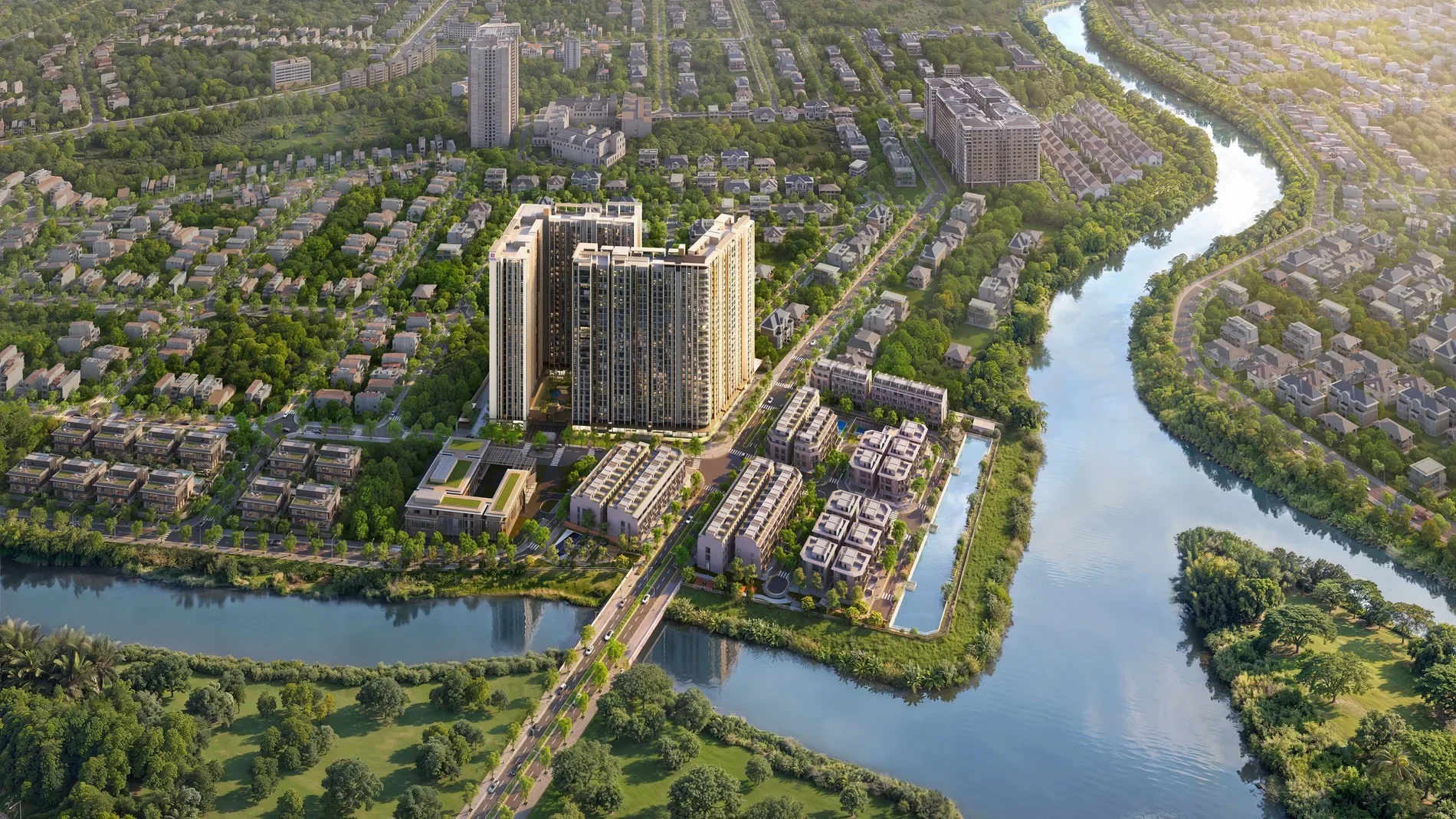 Không gian sinh thái ven sông Rạch Chiếc tại Imperia Sensa Park