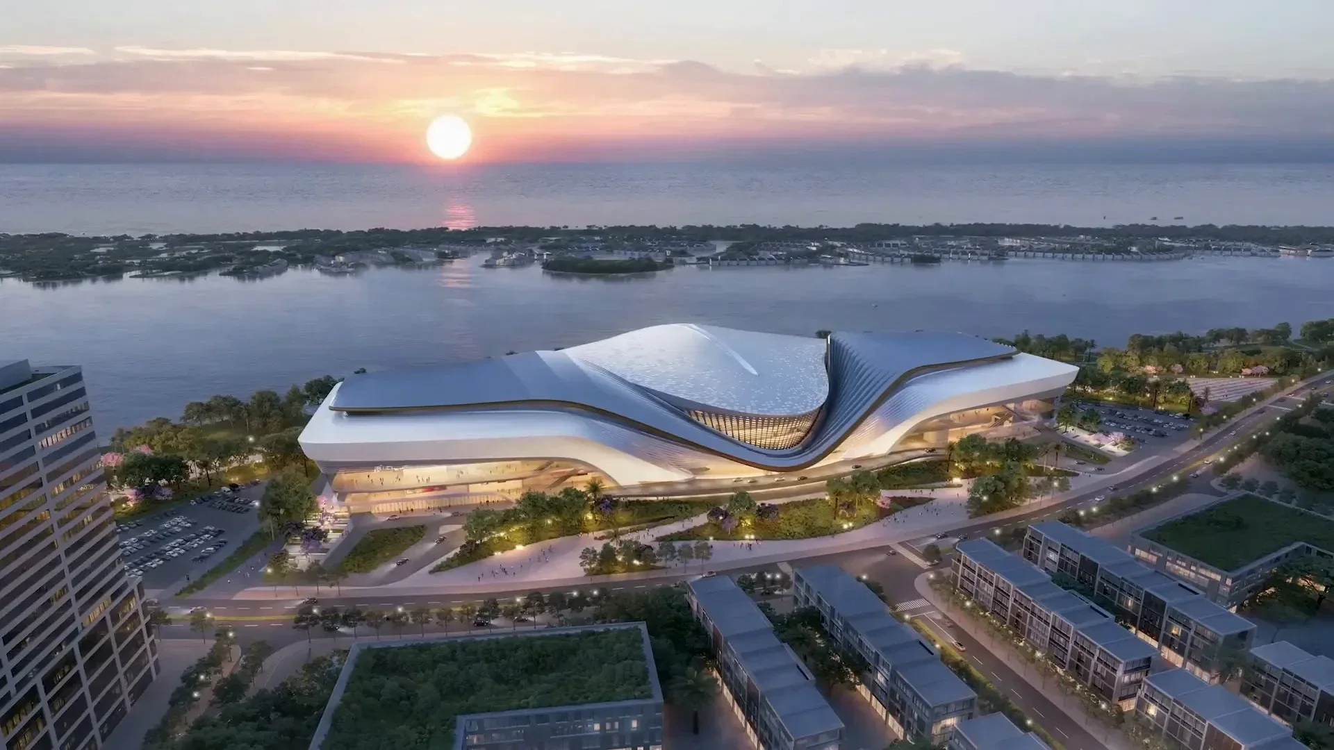 Phối cảnh Nhà hát Sóng Xanh Blue Waves Theatre do Gensler thiết kế